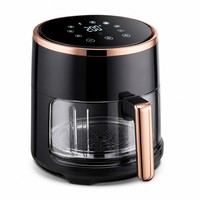 Friteuse à air numérique en verre, sans huile, avec panier visible, appareil électrique pour la cuisine domestique
