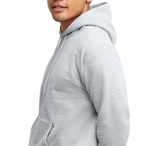 Sudadera con capucha de lana de mezcla de algodón 100% para hombre, jersey de calle ecológico con bordado básico sostenible, sudadera de otoño - Product Image 2