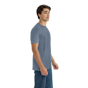 T-shirt unisexe CVC For Level 6210 100 % coton doux, respirant, écologique, 180 g, col rond, classique, bleu ardoise chiné - Product Image 1