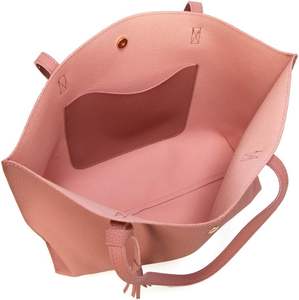 Travel Ready <b>Faux</b> <b>Leather</b> Ladies <b>Tote</b> With Reinforced Handles Tassel Detail And Ample Room For Women's Made In Pakistan - Product Image 6