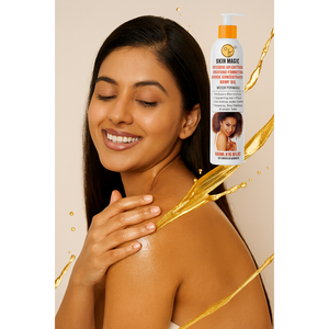 Huile Corporelle Éclaircissante Intensive Skin Magic Carrot Gold Elixir Correction du Teint Hydratation Complète pour Peaux Très Sèches Végane - Product Image 5