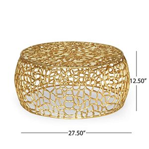 Nhôm san hô bàn tròn trong màu vàng trang trí văn phòng & điêu khắc trang trí bàn hiện đại nhà sống cà phê phục vụ bàn - Product Image 2