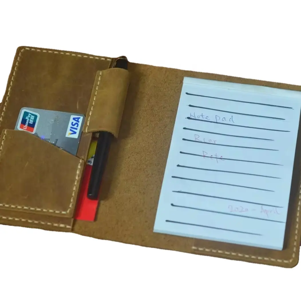 Custodia in pelle A5 Portfolio Crazy Horse Notepad custodia per scrivere Folio custodia per Notebook LP5-0044