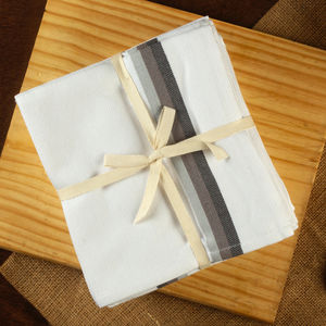 Set of 12 Quick-Dry Kitchen <b>Towels</b> Recycled 100% Cotton Herring Bone Woven Eco-Friendly - Product Image 1