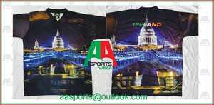 T-shirt en jersey pour hommes brodé sur mesure véritable qualité pakistanaise tricotée en coton élasthanne manches longues décontractée style teint par immersion - Product Image 4