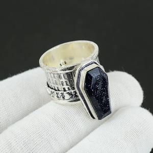 Anillo de piedras preciosas de piedra solar, joyería para mujer, joyería de estilo bohemio de Plata de Ley 925, anillo hecho a mano de tendencia, regalo para ella - Product Image 4