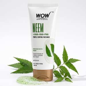 Gel Limpiador Facial Neem AHA-BHA-PHA para el Control de Granos, Purifica y Calma - Product Image 1