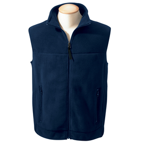 Men's Casual Lightweight Breathable Eco-Friendly Full-Zip Fleece Vest <b>Winter</b> Sports Turn-down Collar Canvas Logo <b>Decoration</b> - Product Image 3