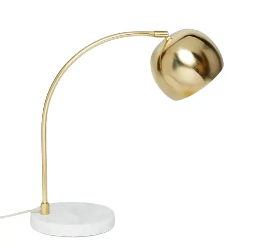 Éclairage personnalisable haut de gamme Base en pierre de marbre de travertin naturel salon chambre chevet lampe de Table de bureau à intensité variable