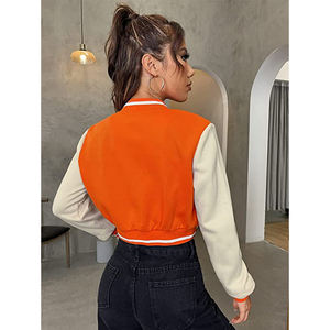 Watzy Company femmes 100% coton vestes Chenille broderie Patch hiver culture Baseball Letterman Style XL taille fourrure décoration - Product Image 6