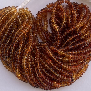 4mm 6mm Naturel Brandy Madère Orange Citrine Lisse Rondelle Perles Brins Fabrication de Bijoux Top Fine Qualité Gem Collection AAAA - Product Image 4