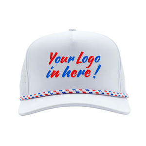 Haute qualité 5 panneaux Silicone Patch Logo sport chapeau Gorras personnalisé découpé au Laser trou Golf étanche Poly vente en gros casquette de Baseball - Product Image 2