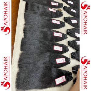 Cabello humano sin procesar Remy, Color negro, calidad superior, de 2 a 3 mechones, Color Natural - Product Image 5