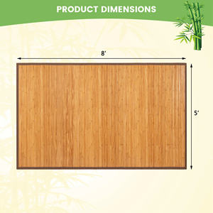 Cheap Price Vietnam Natural Bamboo Bathroom <b>Mat</b> <b>Large</b> Bamboo Area Rug Anti Slip Kitchen Floor <b>Mat</b> Bamboo Matting Carpet - Product Image 3