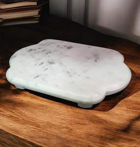 Plateau en marbre en stock du fabricant, vente en gros, design moderne, plateau multifonctionnel pour barbecue ou fête, plateau ménager - Product Image 5