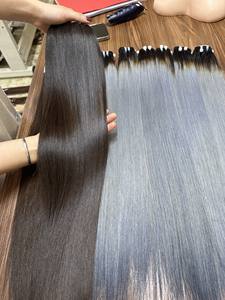 Extensions de cheveux humains bruts vietnamiens vierges de luxe du vendeur Bundles droits soyeux à double tirage Style de vague profonde lâche naturel - Product Image 2