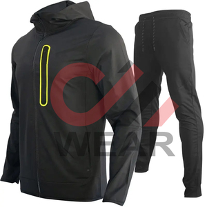 Vente en gros de survêtements pour hommes de qualité supérieure avec fermeture éclair 2 pièces Ensemble de jogging à capuche Survêtement en polaire technique - Product Image 6