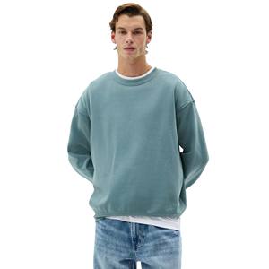 เสื้อสเวตเชิ้ตคอกลมโอเวอร์ไซส์สำหรับผู้ชาย ลดราคาพิเศษ ผ้าฝ้ายฟลีซ 100% ระบายอากาศได้ดี เป็นมิตรกับสิ่งแวดล้อม รับสกรีนโลโก้ด้านหน้า - Product Image 2