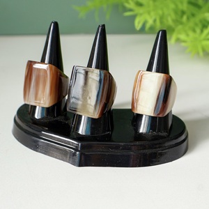 Buffalo Horn Ring Polished Party Ware Jewelry for Wedding Anniversary Hot Sale Color Natural Horn - Product Image 6