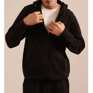 Custom Full Face Zip Up Face Cazadora en blanco Hombres Sudadera con capucha Chaqueta Abrigo Hombres Zip Hoodie con cremalleras - Product Image 3