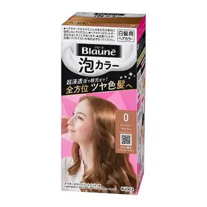 Made in Japan KAO Blaune Foaming Hair Color for gray coverage, various brown color type