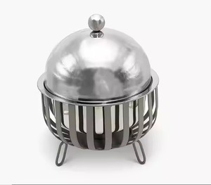 Casseroles Hotpot en métal faites à la main de haute qualité avec support de concepteur en métal de luxe pour servir de la nourriture dans les fêtes de mariage - Product Image 2