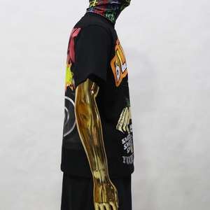 Fabricante personalizado de algodón de peso pesado recortado Boxy Fit camiseta DTG impresión de gran tamaño Boxy Crop Tee Drop Shoulder camiseta - Product Image 5