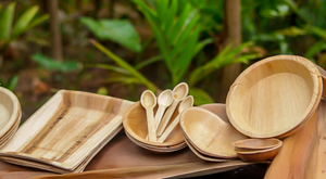 แผ่นใบ Areca แบบใช้แล้วทิ้งที่เป็นมิตรกับสิ่งแวดล้อมทำด้วยมือโซลูชันการรับประทานอาหารแบบยั่งยืนสำหรับร้านอาหารโรงแรมและบริการจัดเลี้ยง - Product Image 2