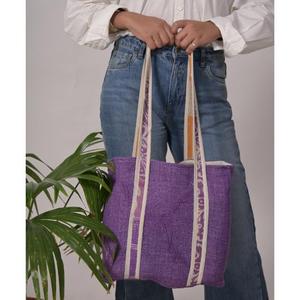 Handmade Vintage Indian Cotton Kantha Tote <b>Bag</b> for Women Soft Open Closure with Two Handles for Everyday <b>Travel</b> Shopping Grocery - Product Image 2