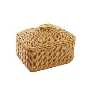 Cesta Organizadora Multifuncional con Tapa de Mimbre de Ratán Ecológico para Verduras de Cocina, Diseño Moderno Hecho en Vietnam - Product Image 3