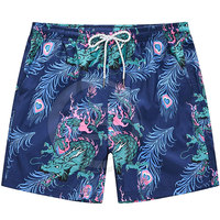 Shorts de bain pour hommes 100% coton, unis, décontractés, légers, séchage rapide, pour la plage, la natation et le surf