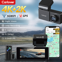 Caméra embarquée 4K UHD 5G WiFi avec GPS, écran 3,2 pouces, enregistreur vidéo avant et arrière 4K, capteur G, vision nocturne