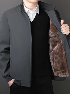 Veste d'hiver en coton pour hommes avec veste en velours épais, grande taille pour les personnes d'âge moyen et les personnes âgées avec des manteaux en coton - Product Image 4