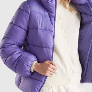 Veste matelassée en tricot pour femme, couleur unie, haute qualité, hiver 2026, manches longues, imperméable, en polyester - Product Image 4