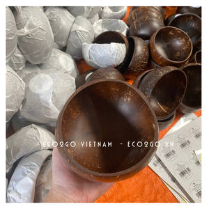 Fournisseur d'usine Eco2go Bol en coquille de noix de coco écologique du Vietnam Bols laqués avec logo personnalisé Prix durable et bon marché - Product Image 3