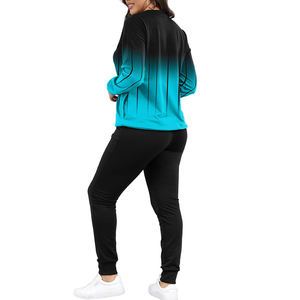 Survêtement deux-pièces respirant à double ombrage pour adultes, taille normale, vêtements de sport d'hiver, pulls à capuche et pantalons, style d'ensemble - Product Image 5