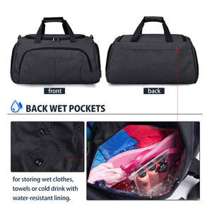 Sac de sport personnalisé en polyester doublé de carbone, portable, avec fermeture éclair simple, pliable et résistant aux odeurs, pour les voyages et les sports - Product Image 4