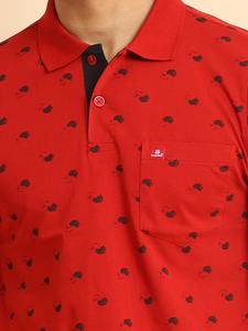 Camiseta de media manga con cuello Polo para hombre, ropa informal 100%, bolsillo en el pecho estampado a la moda para cada ocasión - Product Image 2