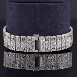 Reloj de Diamantes Cultivados en Laboratorio HPHT con Números Romanos, Totalmente Cubierto de Diamantes, Automático Suizo, de Lujo, para Hombre, Pasa la Prueba - Product Image 4