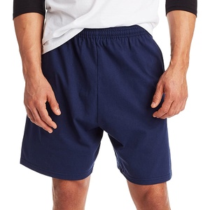 Shorts décontractés pour hommes 100 % coton, taille élastique, prix de gros, motif uni, tissu peigné, collection été 2027 – Meilleures ventes - Product Image 1