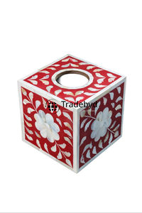 Caja de Pañuelos Decorativa Premium con Diseño Floral y Grabado para Hoteles, Spas e Interiores de Lujo - Tradebyd - Product Image 2