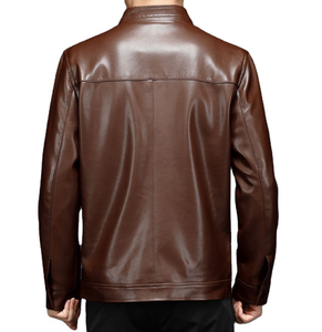 Vente en gros de manteaux de motard surdimensionnés en cuir PU pour homme au design tendance - Product Image 1