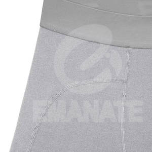 Shorts de Compression Homme pour Gym et Fitness avec Patchs Personnalisés sur le Devant, Taille Mi-Haute Élastique, Respirants, en Spandex/Nylon, Style Urbain - Product Image 4