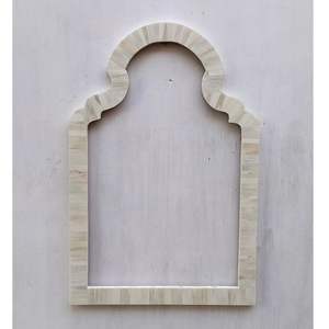 Stylish Handcrafted 6mm Wood <b>Mirror</b> Frame Bone Inlay Mother Pearl Wall Decor for Home Christmas Celebration HF <b>CRAFTS</b> Product - Product Image 5
