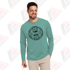 เสื้อยืดผ้าฝ้ายแขนยาวของผู้ชายมรดกเป็นมิตรกับสิ่งแวดล้อมผ้าปะติดสวมใส่สบายในฤดูร้อนสไตล์ผ้ายีนส์ผ้าลูกฟูก - Product Image 6