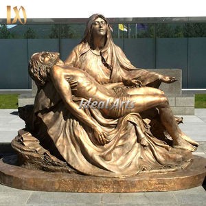 หล่อรูปปั้นทางศาสนากลางแจ้งรูปปั้นเพียตาสีบรอนซ์ขนาดเท่าจริงสำหรับโบสถ์แท่นบูชาและบ้าน - Product Image 2