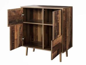 Modern Walnut Anjelica 29.92\" <b>Sideboard</b> Stylish Home Decor Furniture for Dining & Living Room <b>Storage</b> - Product Image 3