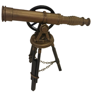 Telescopio Decorativo de Metal de Estilo Vintage, con Base, Regalo Náutico, Hecho a Mano, Base de Latón - Product Image 1