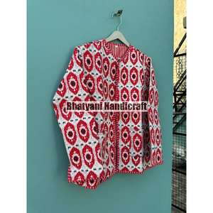 เสื้อแจ็คเก็ตผ้าฝ้ายสไตล์โบฮีเมียนวินเทจแบบอินเดีย ทำมือ ลายควิลท์ ใส่ได้สองด้าน สำหรับฤดูใบไม้ร่วงและฤดูหนาว แฟชั่นชั้นสูง ระบายอากาศได้ดี เหมาะสำหรับทั้งชายและหญิง - Product Image 3