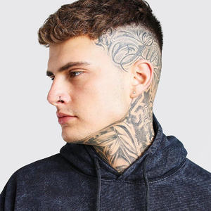 Sweats à capuche délavés à l'acide pour hommes New Fashionable Street Wear Thermal Men Confortable Respirant Winter Season Men's Acid Wash Hoodies - Product Image 6